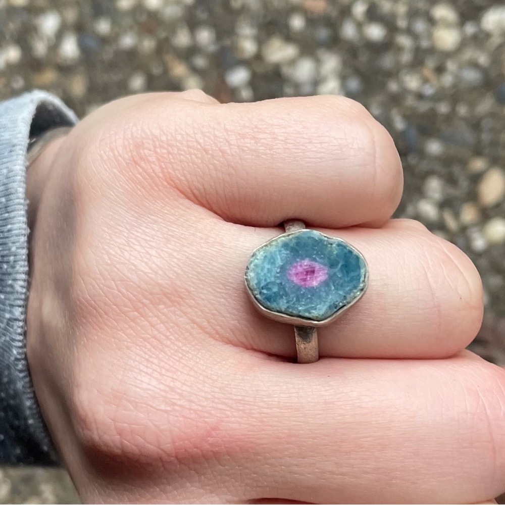 🌿 Sliced Agate Ring 🌿